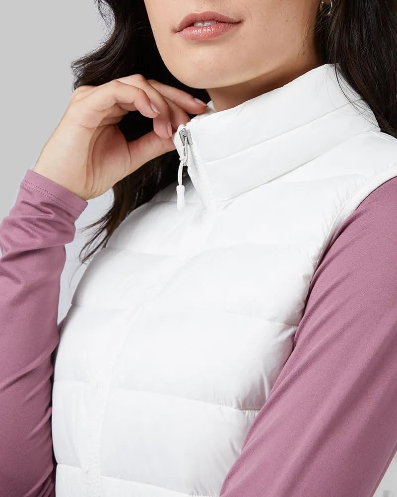 32 Degrees Heat Women's Lightweight Poly-Fill Packable Vest | Zippered Pockets | Layering | Water Repellent