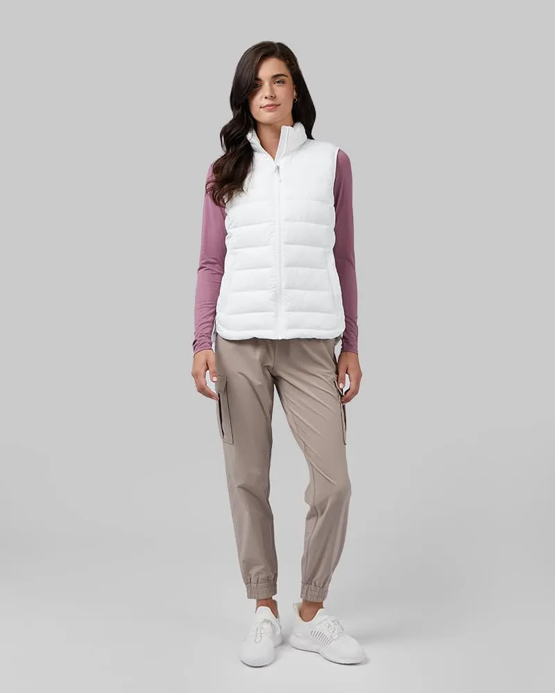 32 Degrees Heat Women's Lightweight Poly-Fill Packable Vest | Zippered Pockets | Layering | Water Repellent