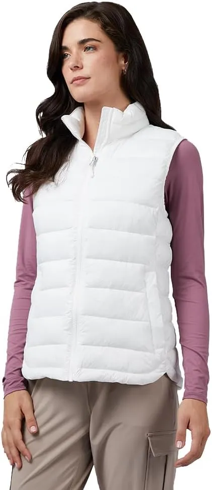 32 Degrees Heat Women's Lightweight Poly-Fill Packable Vest | Zippered Pockets | Layering | Water Repellent