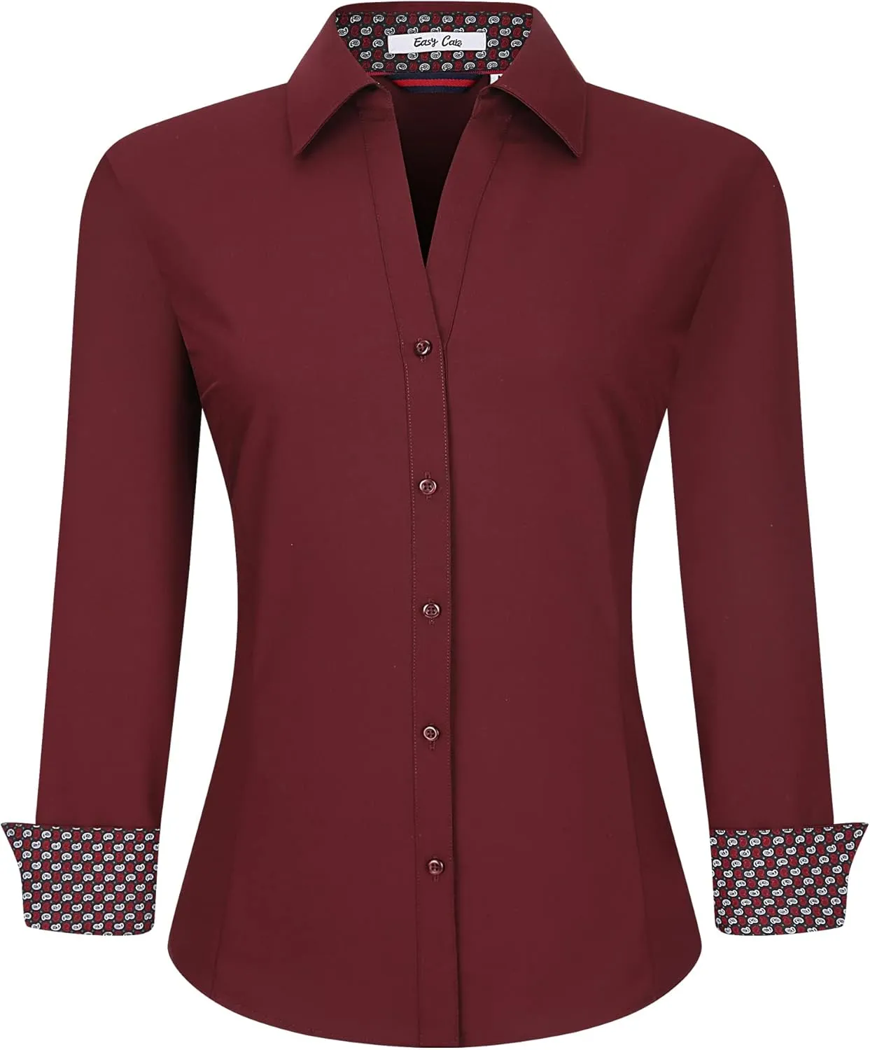 Alex Vando Womens Button Down Shirt Wrinkle Free Casual Long Sleeve Work Blouse Tops