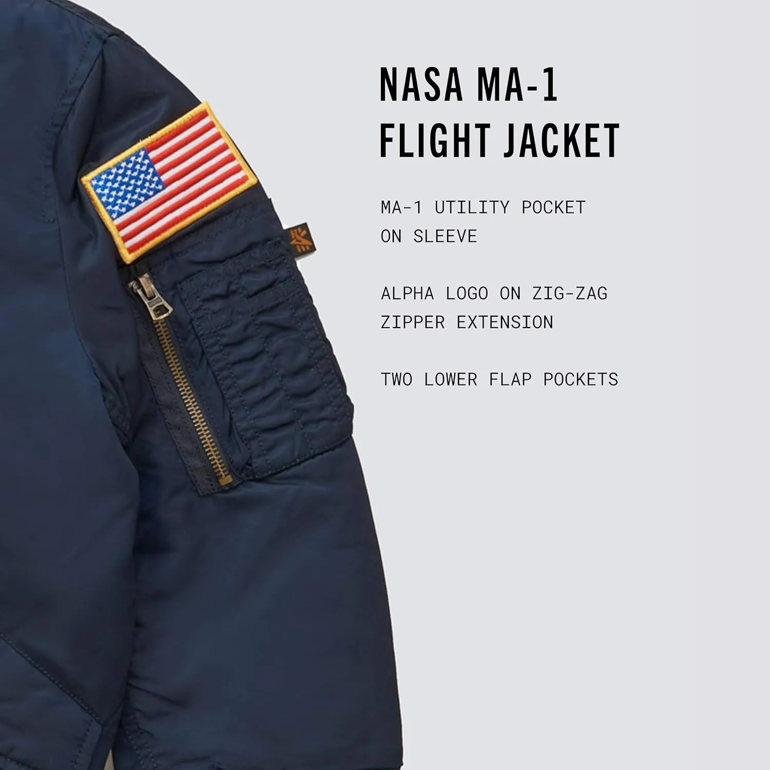 Alpha Industries Big Boys' Nasa MA-1 Bomber Jacket