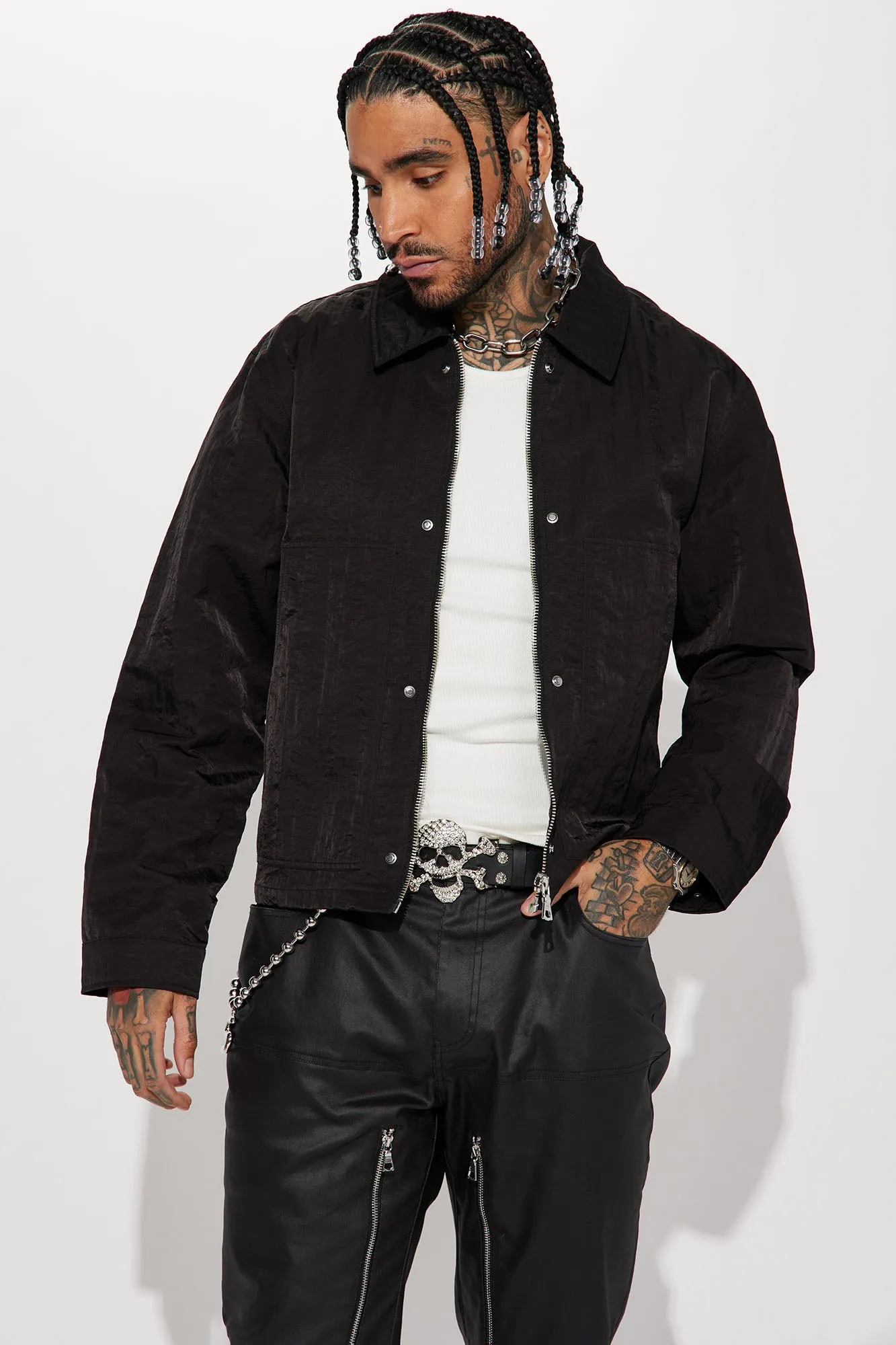 As It Was Nylon Coach Jacket - Black