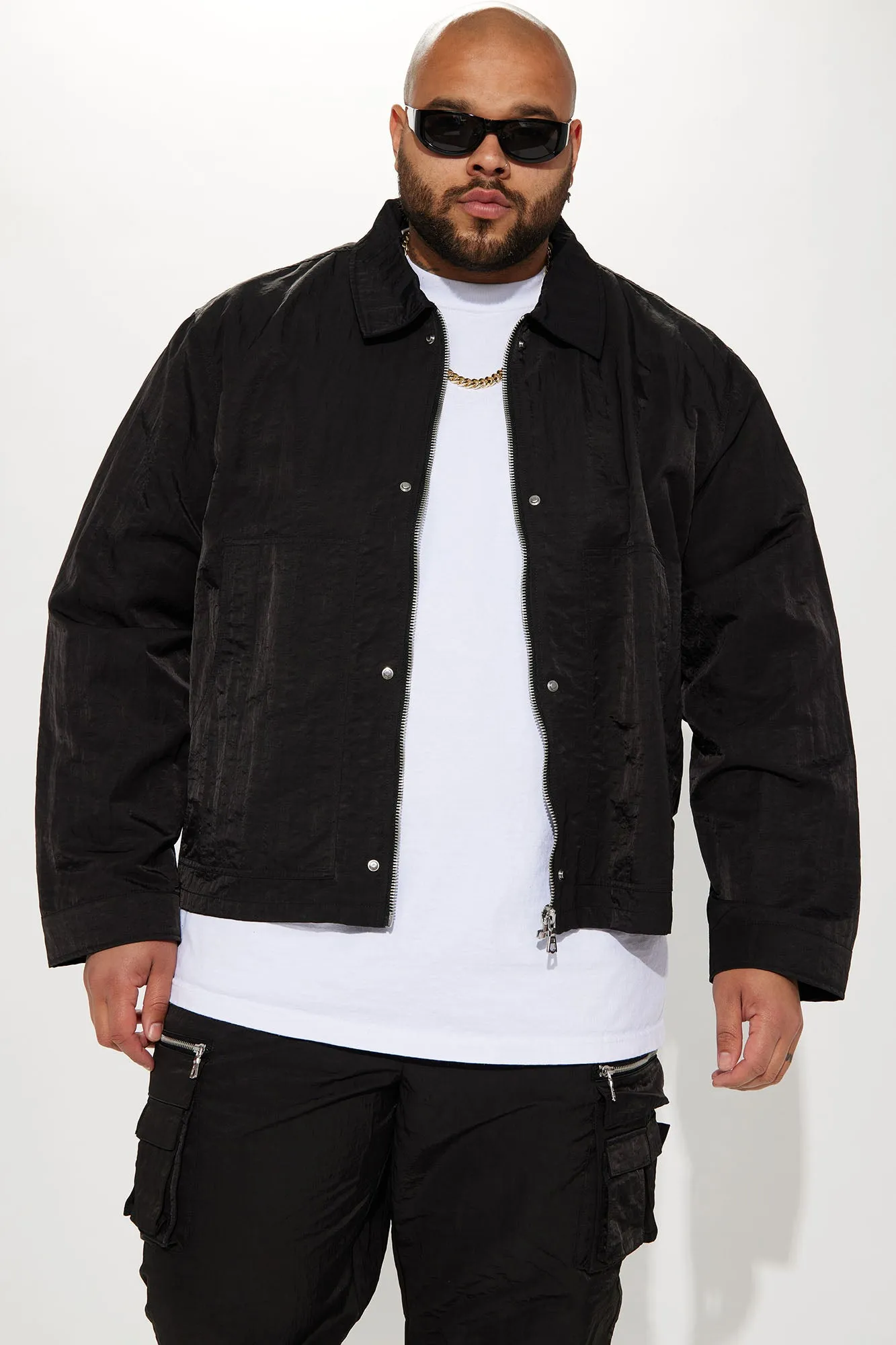 As It Was Nylon Coach Jacket - Black