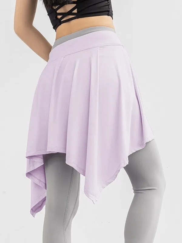 Asymmetric Quick-Drying Women's Tennis Skirt with Ties - SF0196