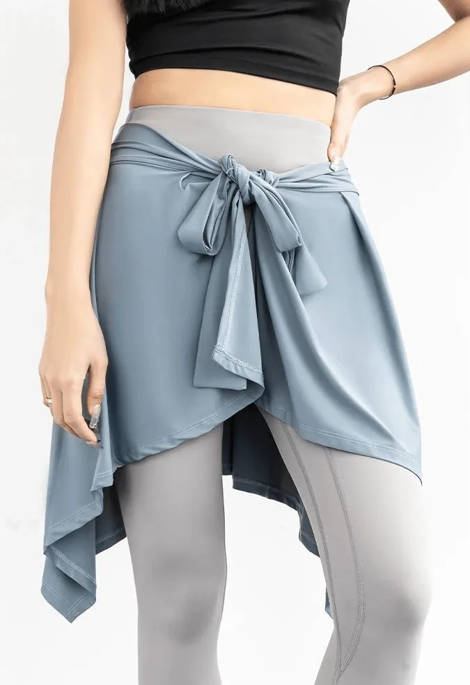 Asymmetric Quick-Drying Women's Tennis Skirt with Ties - SF0196