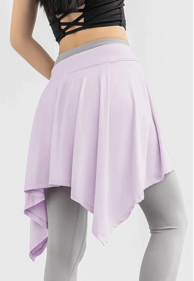 Asymmetric Quick-Drying Women's Tennis Skirt with Ties - SF0196