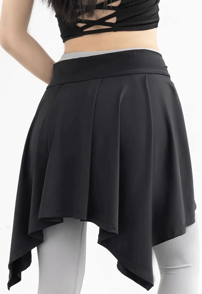 Asymmetric Quick-Drying Women's Tennis Skirt with Ties - SF0196