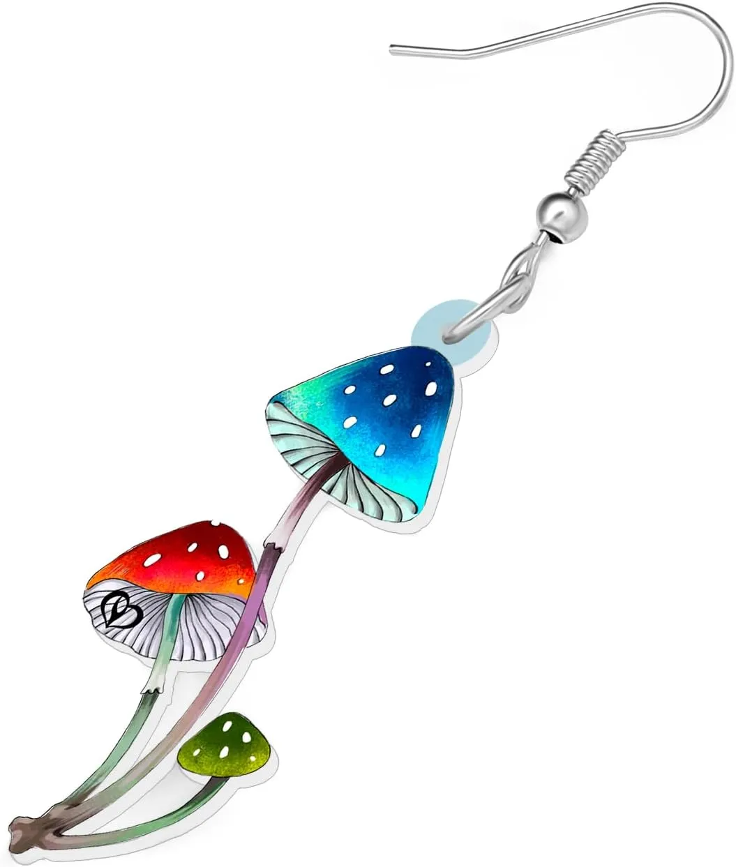 BONSNY Sweet Floral Acrylic Dangle Mushroom Earrings for Women Jewelry Gifts Novelty Funny Charms