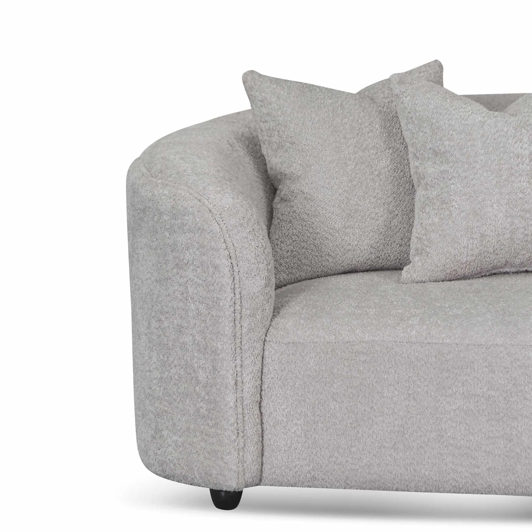 Carissa 4 Seater Sofa - Light Grey Fleece