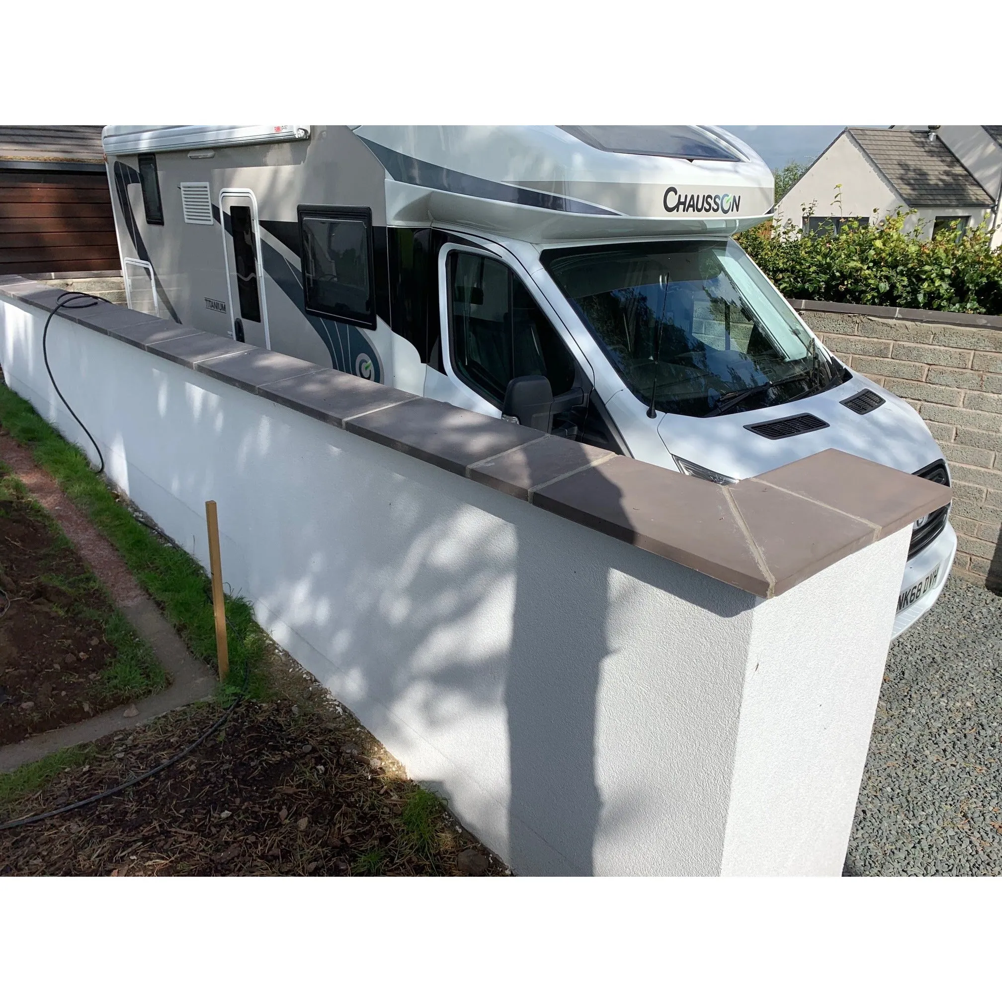 Castle Composites Single Weathered Coping Stones 600 x 450mm - Dark Grey