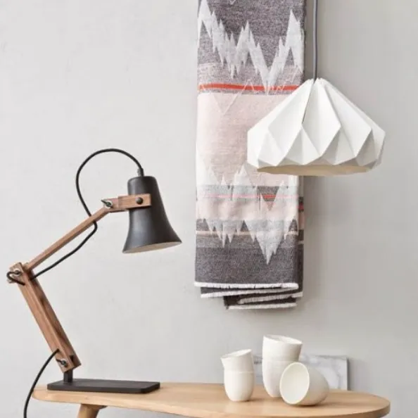Chestnut paper origami lampshade white
