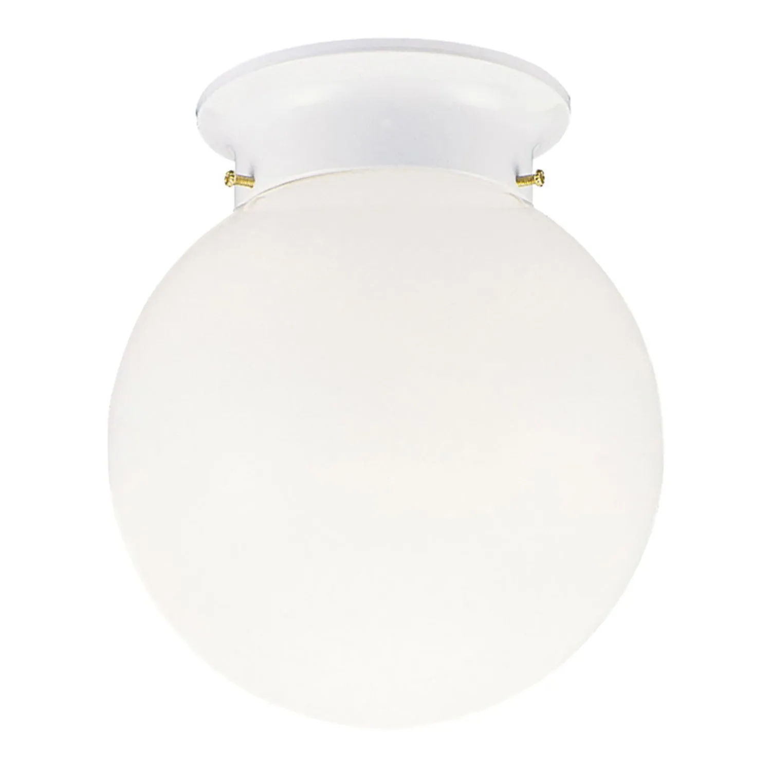 Design House Glass Ceiling Fixture in White Opal 7-Inch by 6-Inch