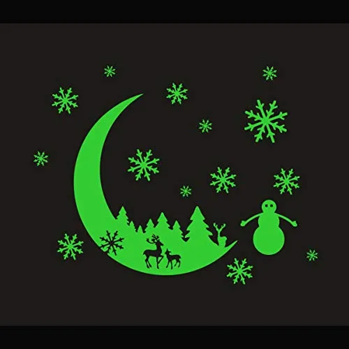 Generic Green Galaxy of Stars Radium Wall Sticker-PID31509