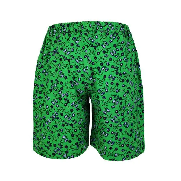 GREEN ANKARA ELASTICATED WAIST SHORT SET