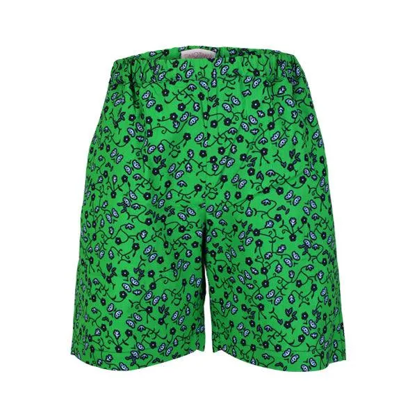 GREEN ANKARA ELASTICATED WAIST SHORT SET