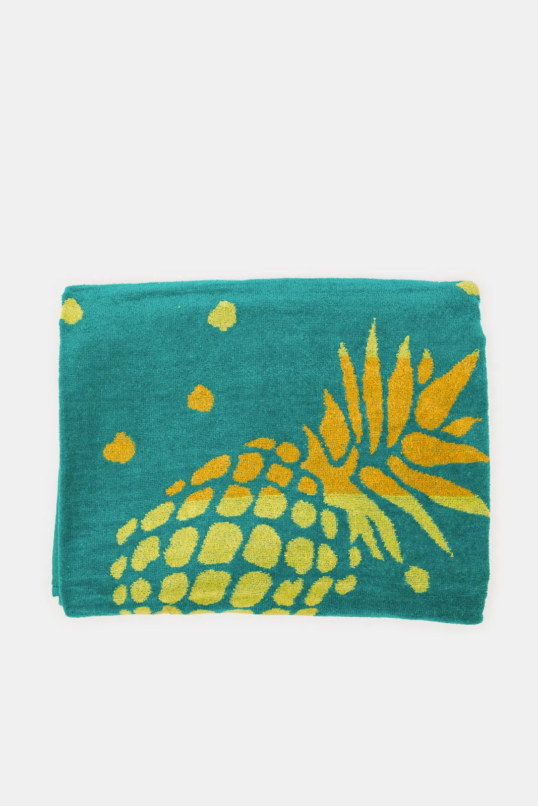 Green Pineapple Beach Towel