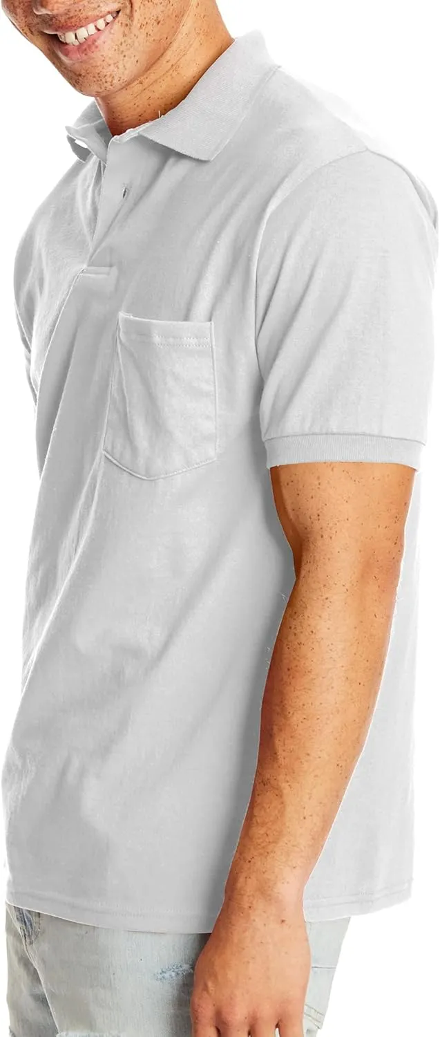 Hanes Men's Short-Sleeve Jersey Pocket Polo (Pack of 2)