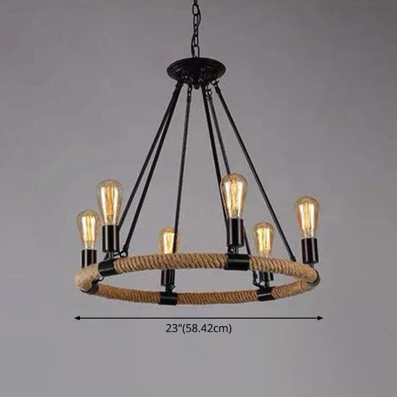 Industrial Wagon Wheel Chandelier Pendant with Adjustable Hanging Chain - Metal Ceiling Light for Restaurants