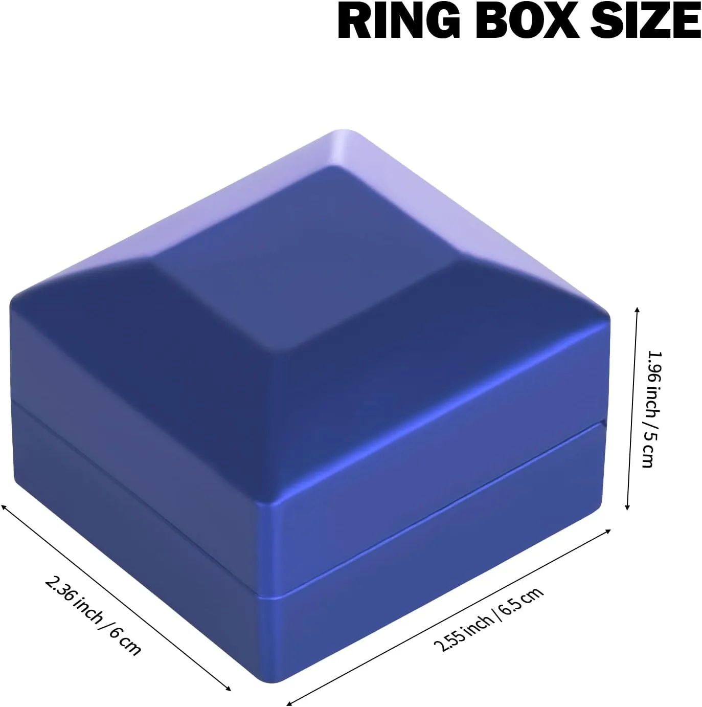 LED Stud Earring Jewelry Gift Box for Proposal, Wedding, EngagementBirthday Luxury Jewelry Gift Box with LED Light, Jewellry Display Box (Blue)