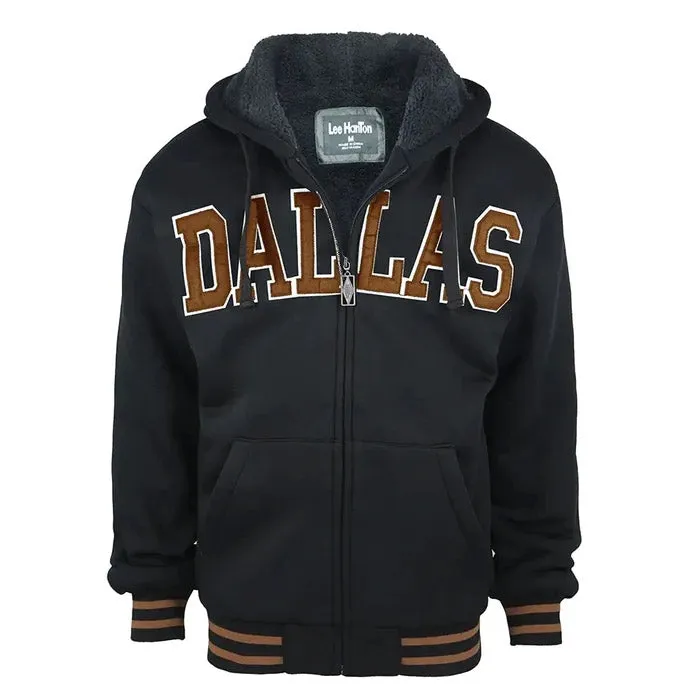 Lee Hanton MFJ122 Men's Dallas Zippered Hooded Jacket