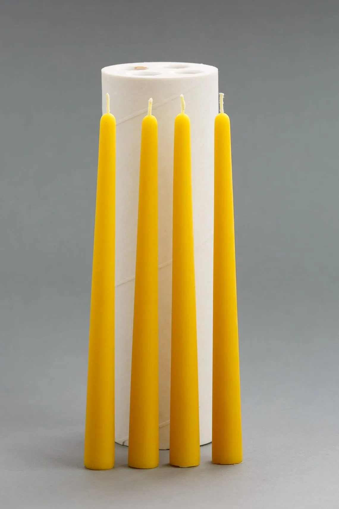 LUCES Paraffin Wax Yellow Tall Taper Stick Candles Pillar Smokeless Dripless Scented for Party Home Dinner Table Decor Set of 8 Burn Time 8 Hour