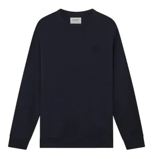 Lyle and Scott Mens Tonal Eagle Crew Neck Sweatshirt Dark Navy