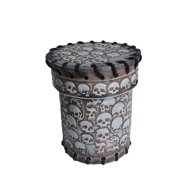 Macabre Leather Dice Cup