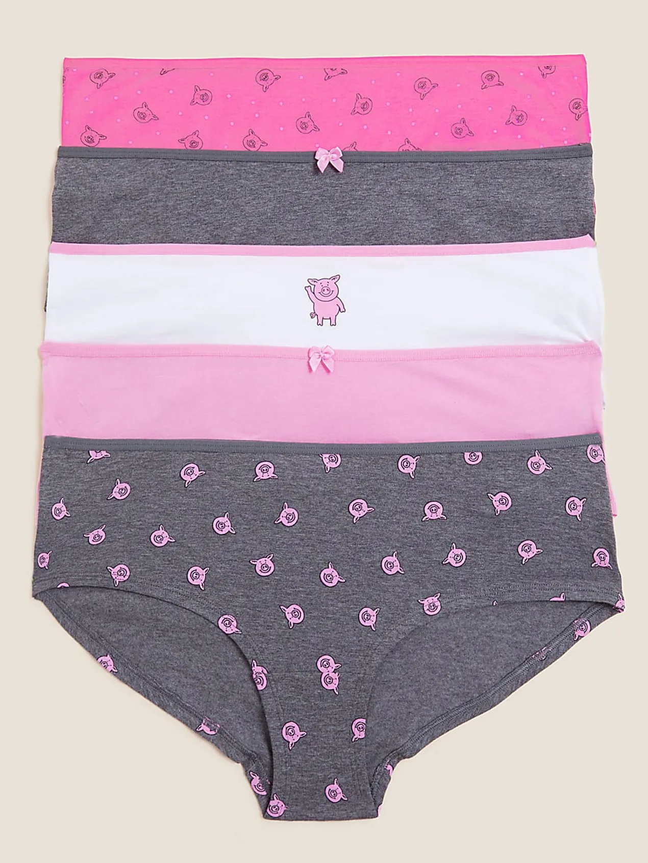 M&S Ladies 5 Pack Low Rise Shorts T61/9100P