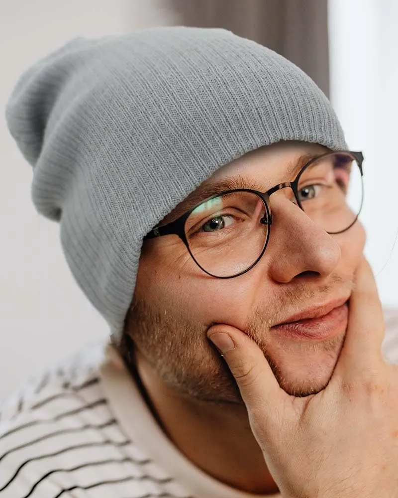 Men's Thin Slouchy Beanie Hats Slouch Baggy Soft Winter Hat Light Weight Knitted Unisex