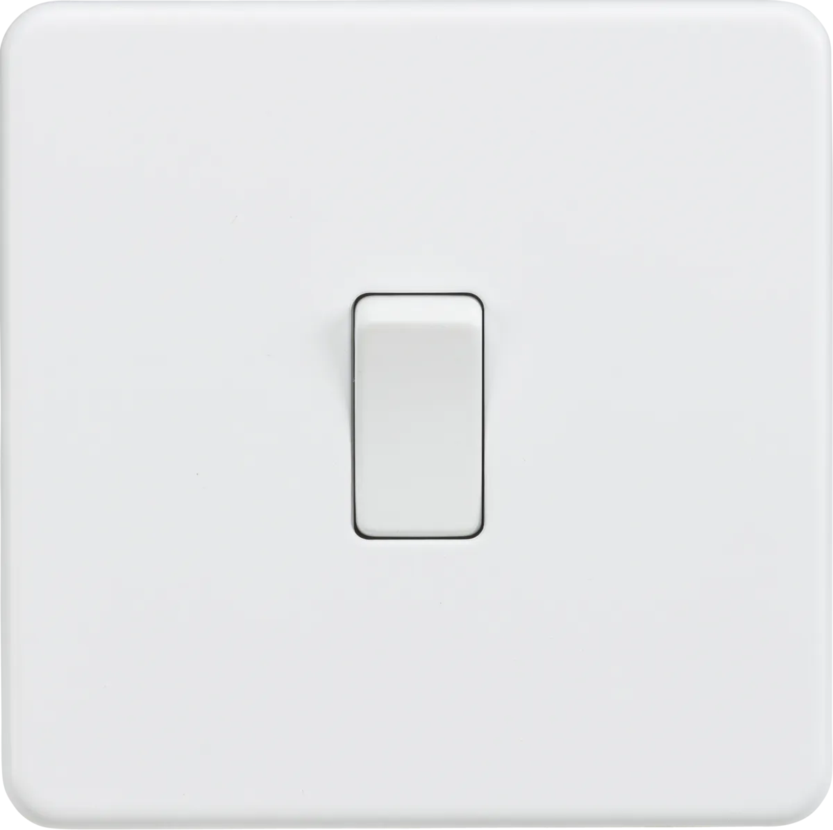 ML Knightsbridge Screwless 10AX 1 Gang 2-Way Light Switch - Matt White