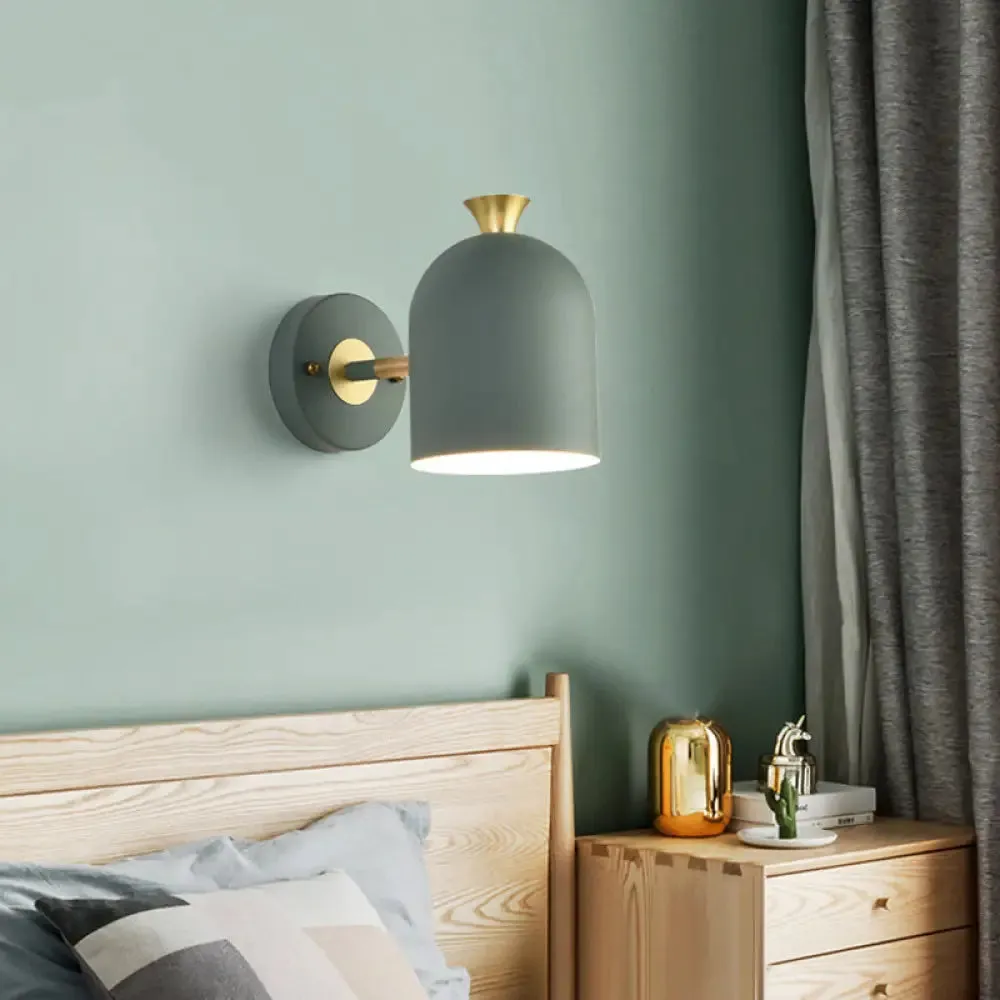 Nordic Wall Mounted Light: Simplicity Macaroon Metal Sconce - Bedroom Fixture