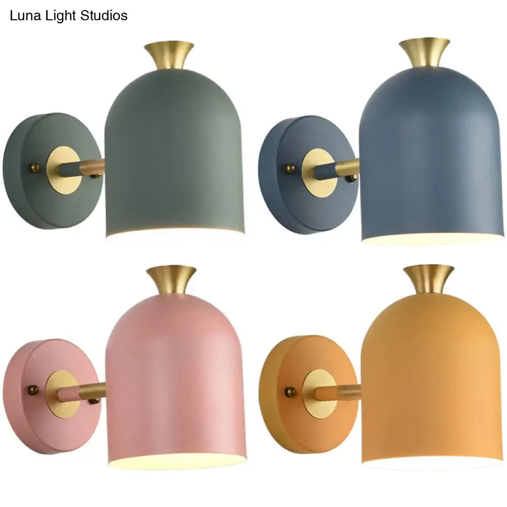 Nordic Wall Mounted Light: Simplicity Macaroon Metal Sconce - Bedroom Fixture