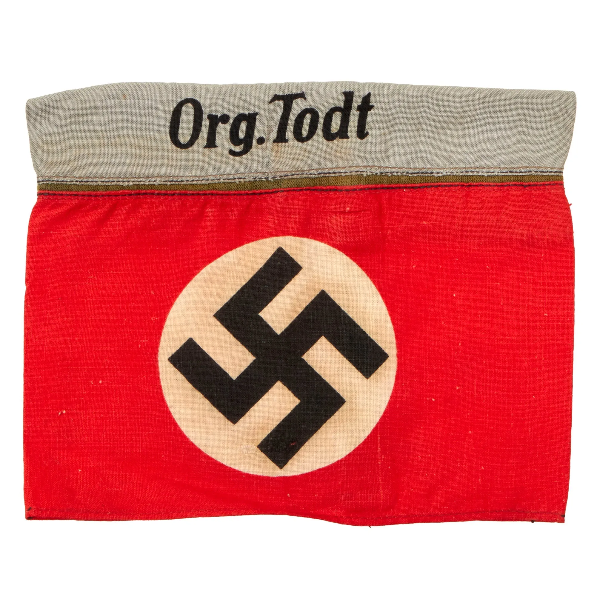 Original Rare German WWII NSDAP Organisation TODT Printed Armband