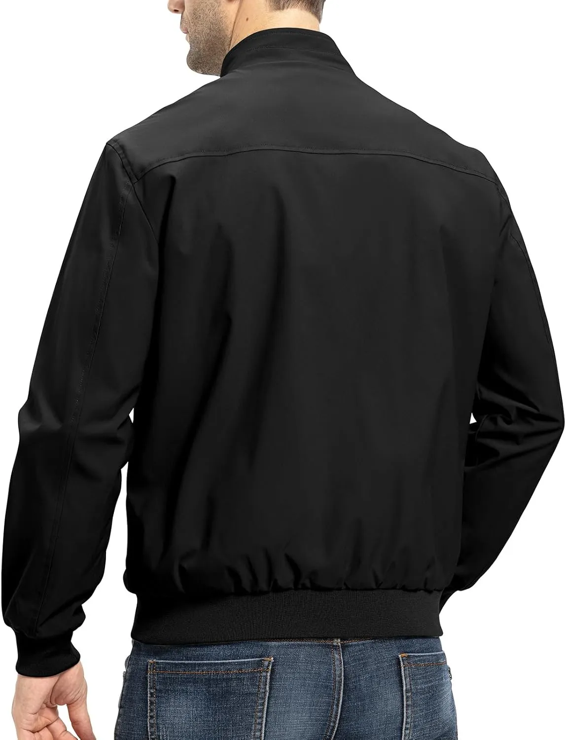 Rdruko Men's Lightweight Jackets Casual Windbreaker Light Fall Spring Golf Stylish Dress Outdoor Stand Collar Coat