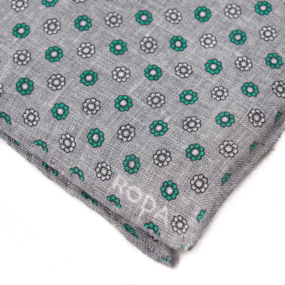 Roda Floral Print Linen Pocket Square