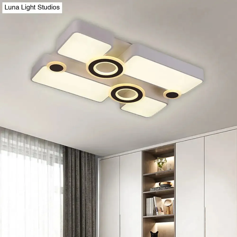 Simplicity Acrylic LED Ceiling Light - White, 3 Color Options, 24.5"/35.5"/43" Sizes