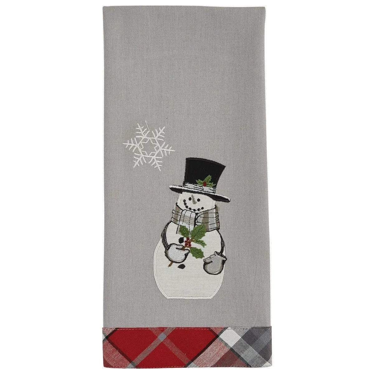 Sketchbook Snowman and Holly Tea Towel