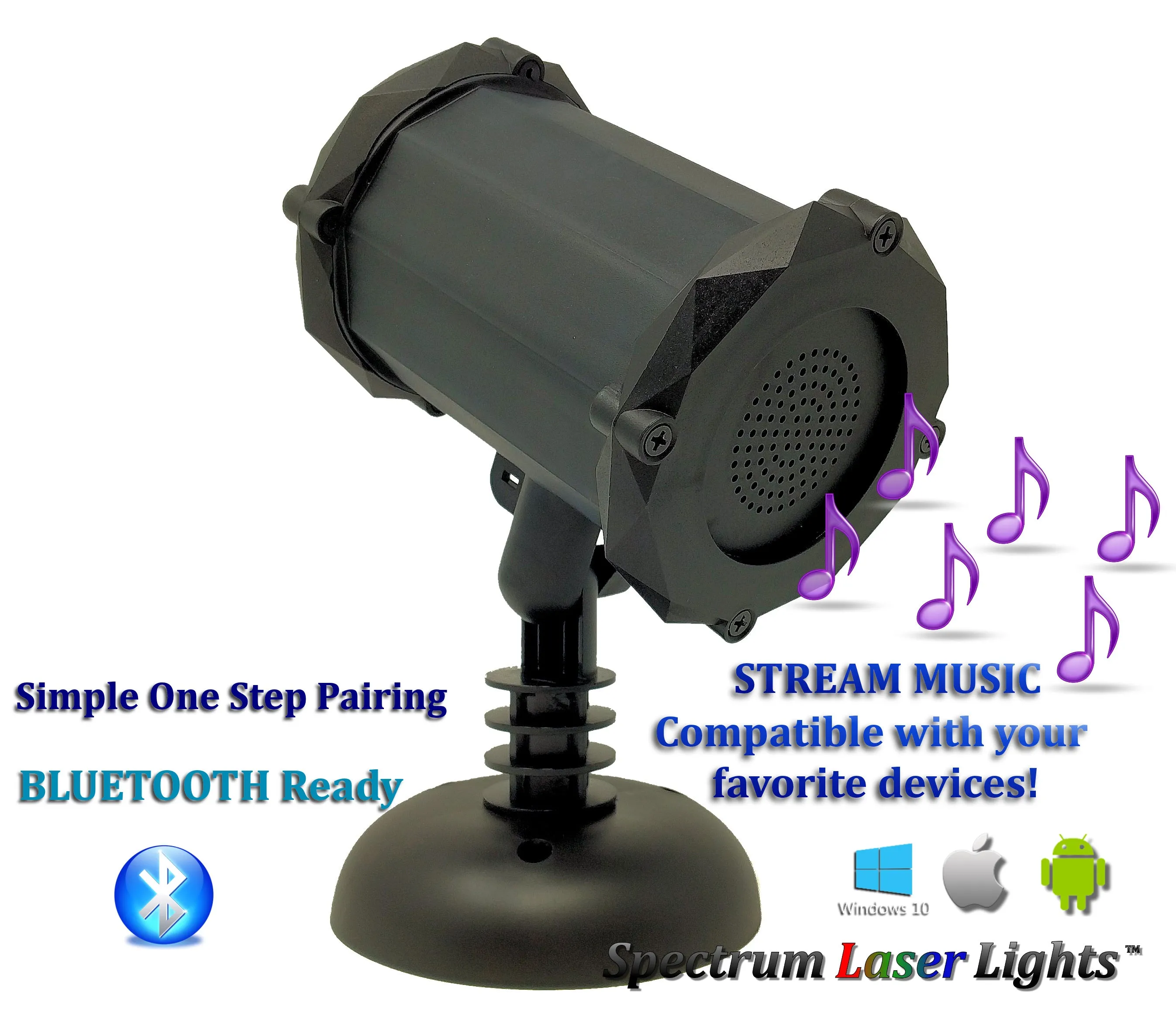 SL-41 - 3D The Enchanter 48 Pattern Laser Christmas Light with Bluetooth Speaker - 2nd GEN v2