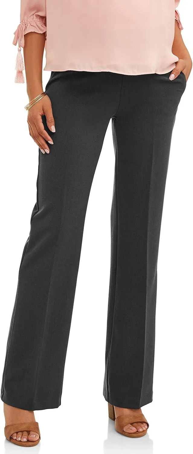 Times Two Maternity Women's Flare Leg Dress Pants