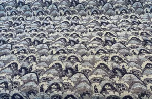Upholstery Indigo Stark Landscape Blue Chenille Tapestry Fabric By The Yard