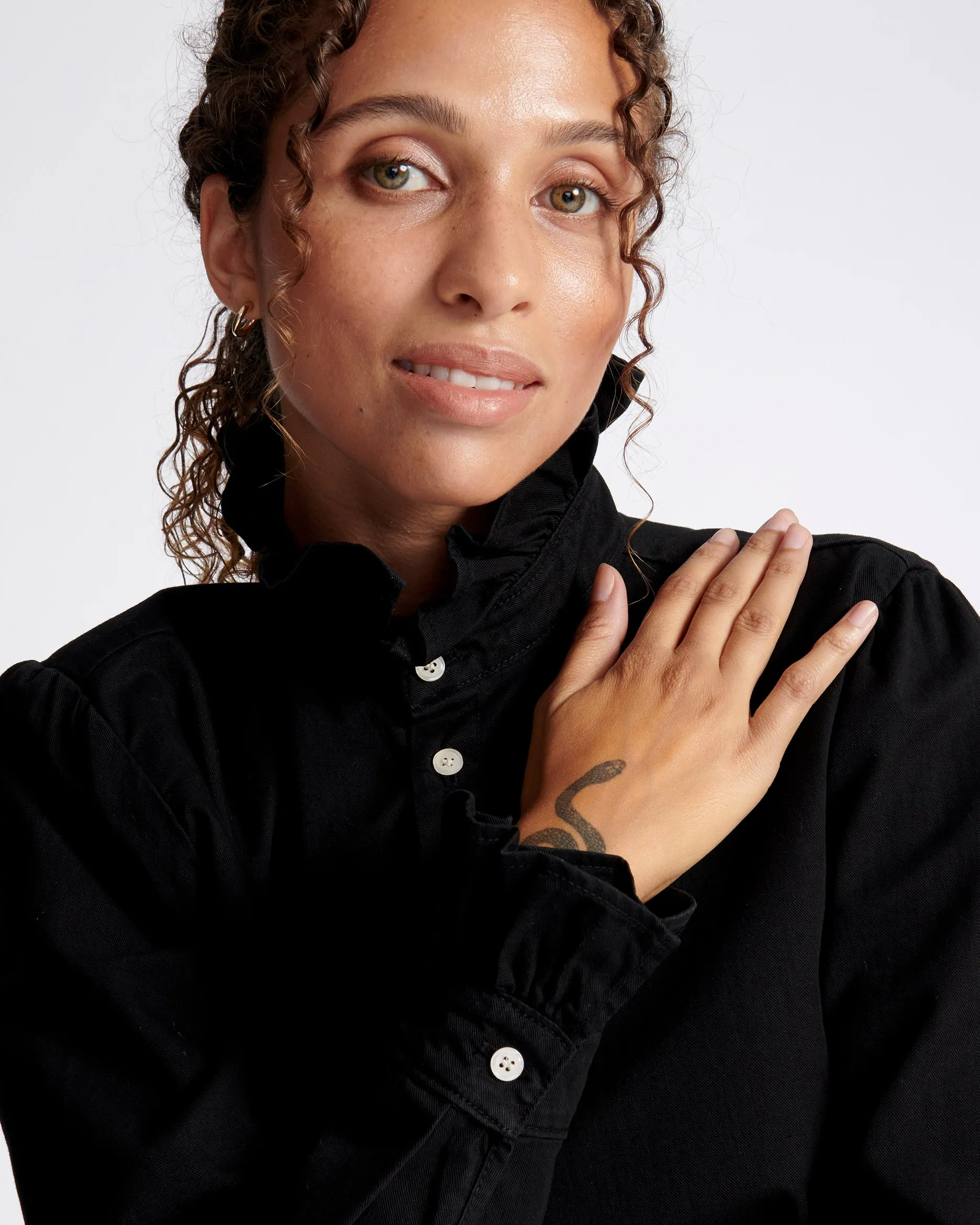 Violet Shirt in Noir