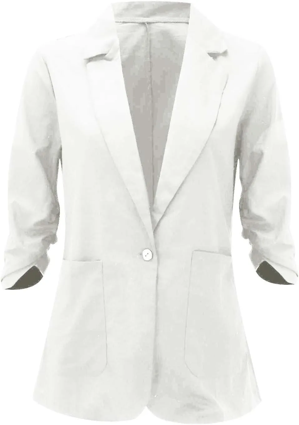 Women's Cropped Blazer Jacket Dressy Cardigan Lightweight Office Jacket Plus Size Open Front Suit Blazers Outerwear