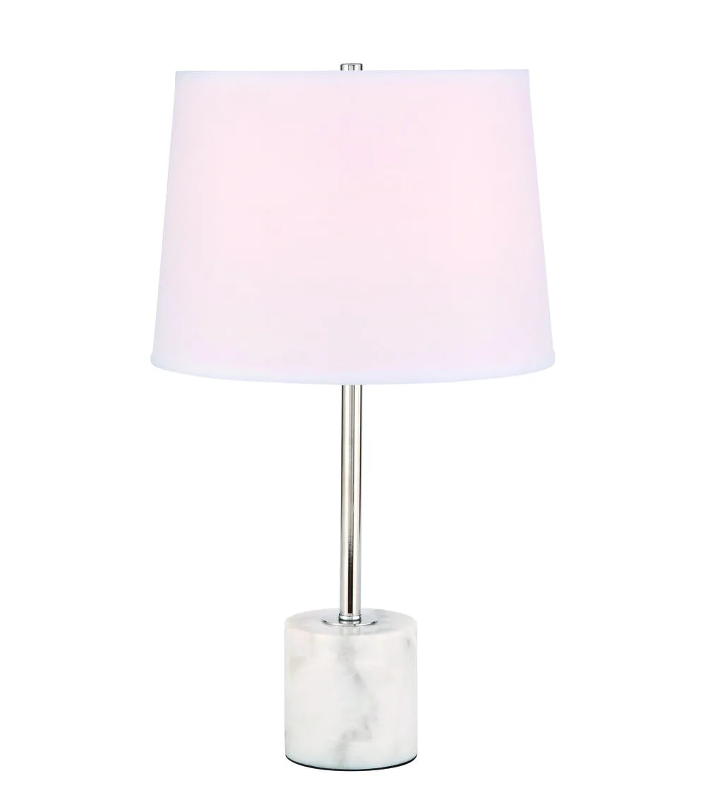 ZC121-TL3039PN - Regency Decor: Kira 1 light Polished Nickel Table Lamp