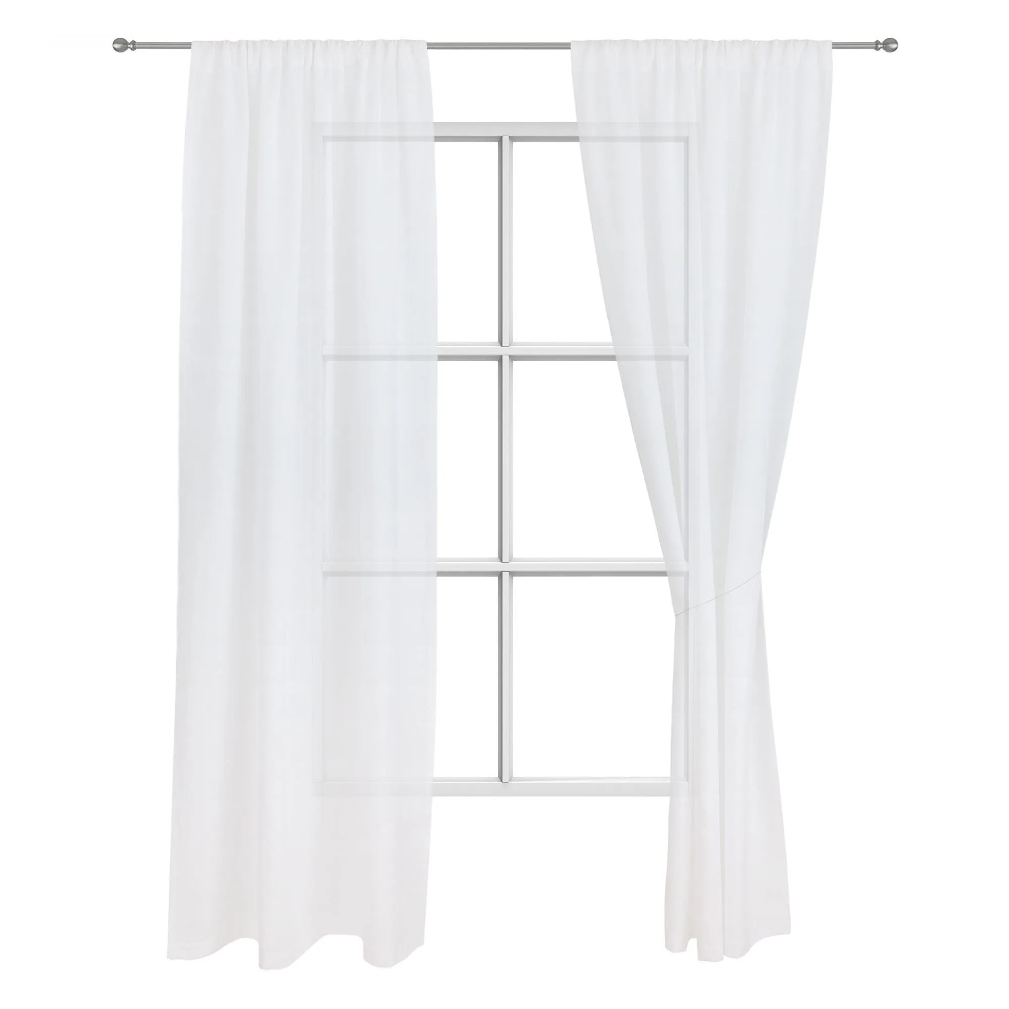 Zelva Curtain Set [Natural white]